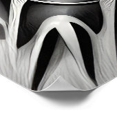 B&W Retro Rocket Poster (Ecke)