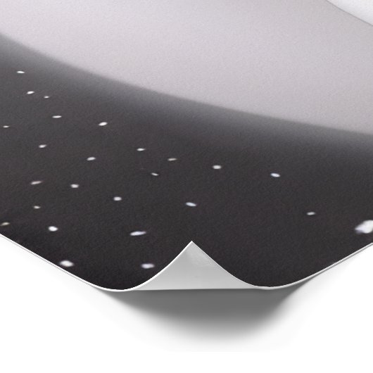 B&W Retro Sci-fi-Frau Poster (Ecke)