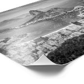 B&W Rio de Janeiro Luftbild Fotodruck (Ecke)