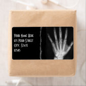 B&W Röntgen Skeleton Hand Rücksendeadressen-Aufkle (Insitu)