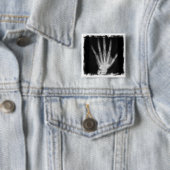B&W Röntgenstrahl-Skelett-Hand Button (Beispiel)