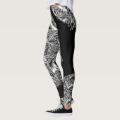 B&W Rundschreiben-Mandala Leggings (Links)