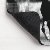 B&W Running Pferd Mousepad (Ecke)