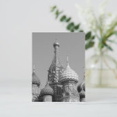 B&W Saint Basil's Cathedral Postkarte (Stehend Vorderseite)