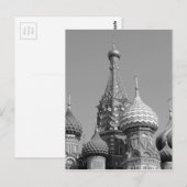 B&W Saint Basil's Cathedral Postkarte (Vorne/Hinten)
