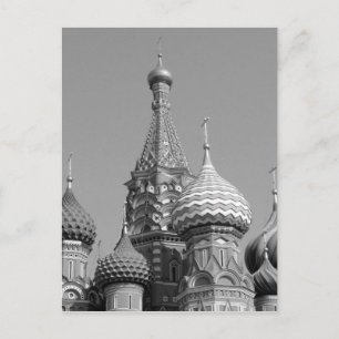 B&W Saint Basil's Cathedral Postkarte