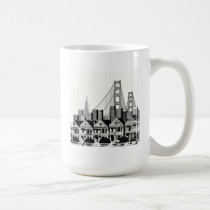 B&W San Francisco Kalifornien Kaffeetasse
