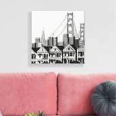 B&W San Francisco Kalifornien Leinwanddruck (Insitu (Wohnzimmer))