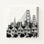 B&W San Francisco Kalifornien Notizblock (Rückseite)