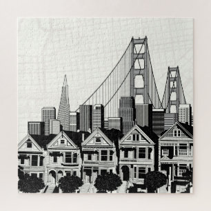 B&W San Francisco Kalifornien Puzzle