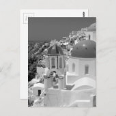 B&W Santorini 2 Postkarte (Vorne/Hinten)