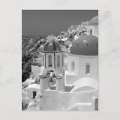 B&W Santorini 2 Postkarte (Vorderseite)