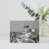 B&W Santorini 3 Postkarte (Stehend Vorderseite)