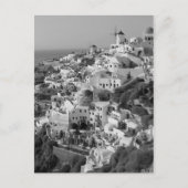B&W Santorini 5 Postkarte (Vorderseite)