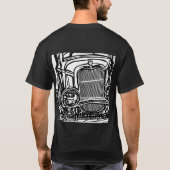 B&W schwarzes T-Shirt mit B&W Corvette (Rückseite)