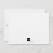 B&W scrollt elegante uAwg Hochzeitskarte RSVP Karte (Rückseite)