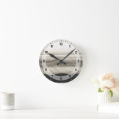 B&W seascape, Hawaii Runde Wanduhr (Zuhause)