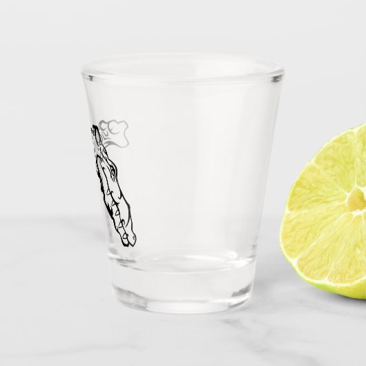 B&W Shot of Gator Schnapsglas (Rechts)