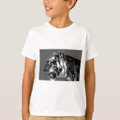 B&W Siberischer Tiger T-Shirt (Vorderseite)