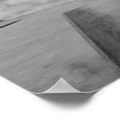 B&W Skater Girl Poster - Skateboarding (Ecke)