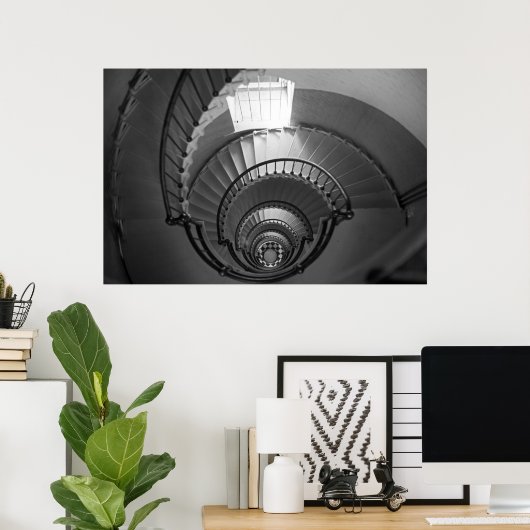 B&W Spiral Poster (Heimbüro)