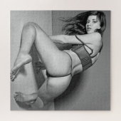 B&W Steaming Hot Beautiful Babe Lingerie Model Puzzle (Horizontal)