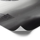 B&W Steampunk Robot Bird Poster (Ecke)