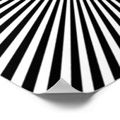 B&W strahlt optische Illusion Poster (Ecke)