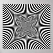 B&W strahlt optische Illusion Poster (Vorne)