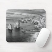 B&W Strand Küste, Kalifornien Mousepad (Mit Mouse)