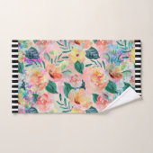 B&W Strip Coral Floral Bath Handtuch Set (Handtuch)