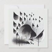 B&W Surreal Optical Illusion Abstrakt Forest Card (Vorderseite)