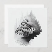 B&W Surreal Optical Illusion Abstrakt Tree Card (Vorne/Hinten)