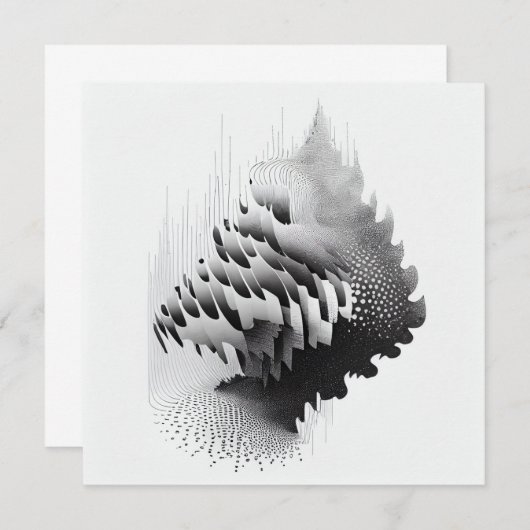 B&W Surreal Optical Illusion Abstrakt Tree Card (Vorne/Hinten)