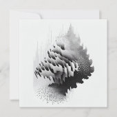 B&W Surreal Optical Illusion Abstrakt Tree Card (Vorderseite)