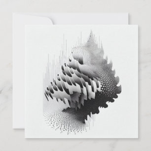 B&W Surreal Optical Illusion Abstrakt Tree Card