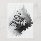 B&W Surreal Optical Illusion Abstrakt Tree Card Postkarte (Vorderseite)