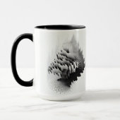B&W Surreal Optical Illusion Abstrakt Tree Card Tasse (Links)