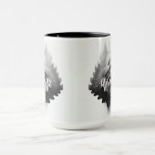 B&W Surreal Optical Illusion Abstrakt Tree Card Tasse (Zentrum)