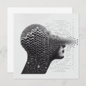 B&W Surreal Optical Illusion Frauenkarte (Vorne/Hinten)