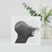 B&W Surreal Optical Illusion Frauenkarte (Stehend Vorderseite)