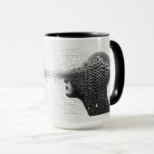 B&W Surreal Optical Illusion Frauenkarte Tasse (VorderseiteRechts)