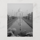B&W Taj Mahal Postkarte (Vorderseite)
