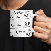 B&W-Tasse mit Individuelle Name der Schreiben Kaffeetasse