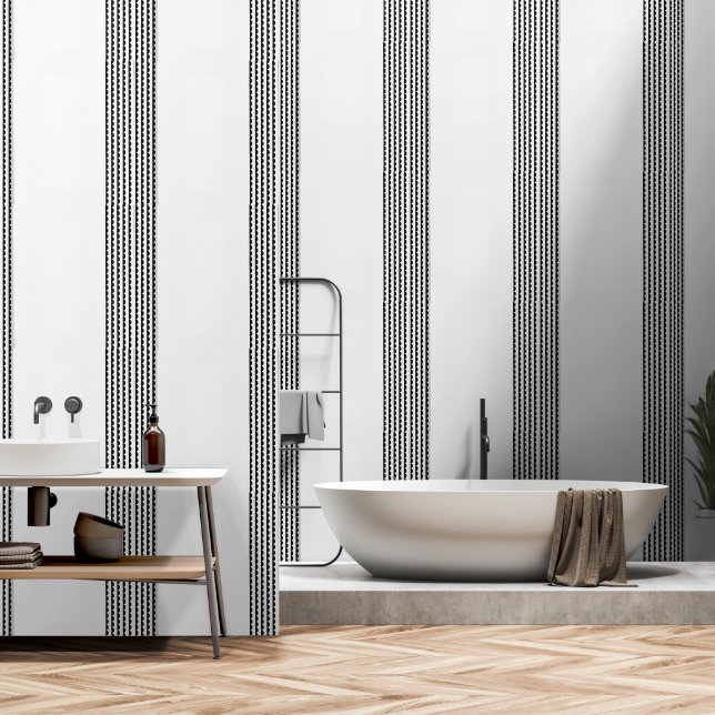 B & W Texturierte Vinyl Peel- und Stick-Tapeten Tapete (Badezimmer)