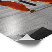 B&W Thailändische buddhistische Mönche Foto zu Fuß (Ecke)