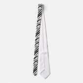 B&W Tiger Print Neck Tie Krawatte (Rückseite)