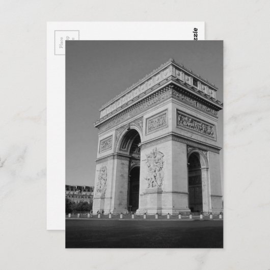 B&W Triumphbogen 3 Postkarte (Vorne/Hinten)