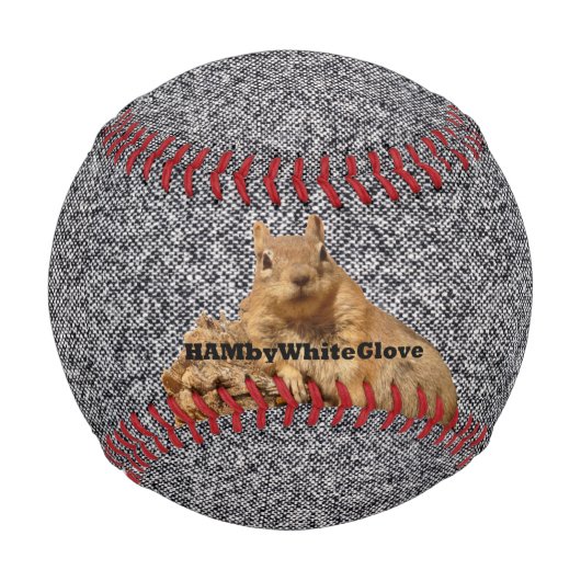B/W Tweed HAMbyWhiteGlove Eichhörnchen-Logo - Base Baseball (Rückseite)