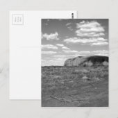 B&W Uluru 2 Postkarte (Vorne/Hinten)